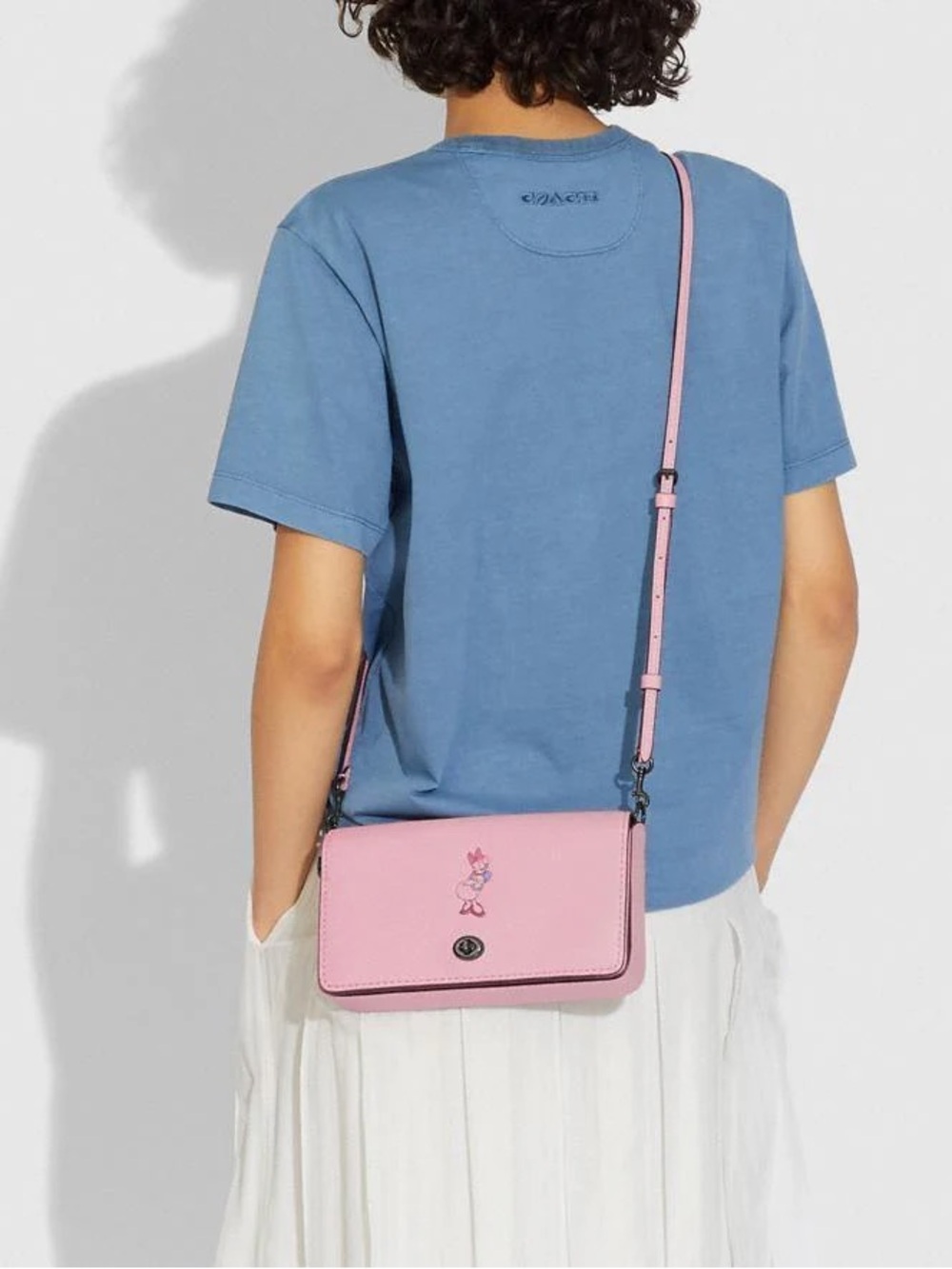 Coach Pink Leather Daisy Duck Crossbody - Picture 3 of 3